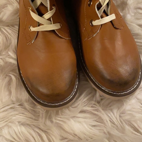 NEW Cognac Lace Up Boots - Picture 3 of 8